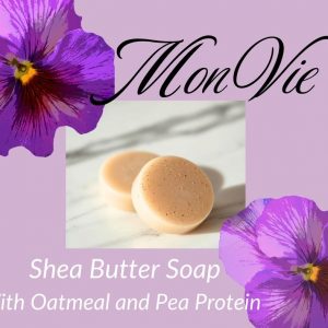 MonVie - All Natural - Shea Butter with Oatmeal and Pea Protein -vegan  - 2 Bars at 3 Oz